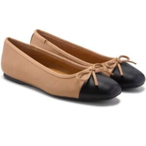 dv dolce vita women's 'Malene' color-block square toe bow ballet slip on sz 8 M